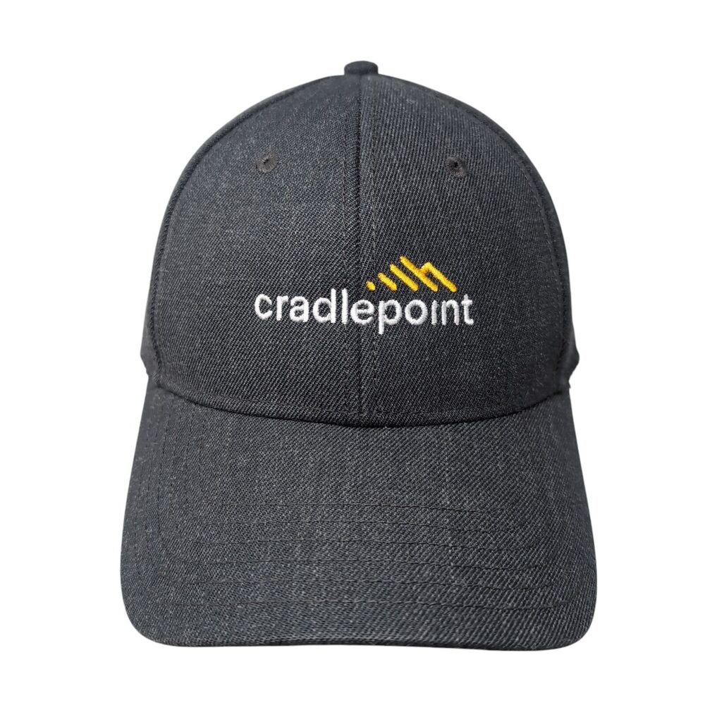 Cradlepoint Snapback Hat Gray Osfm Adjustable Embroidered Vented Holes Otto